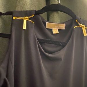 Michael by Michael Kors for al long black dress size small with small knee slit